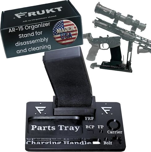 Organizer Stand for Cleaning and Display of The AR 15 Platform, Gift for Gun Collector and Enthusiast, Made in USA in Saudi Arabia
