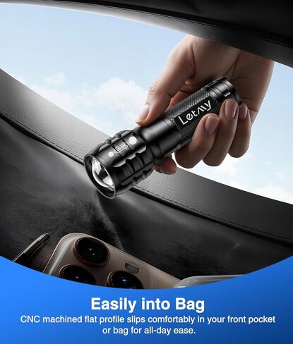 LETMY 4 Pack Rechargeable Flashlights 3 Modes Zoomable LED Flashlights in Kuwait