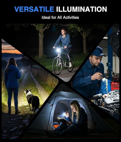 LETMY 4 Pack Rechargeable Flashlights 3 Modes Zoomable LED Flashlights in Kuwait