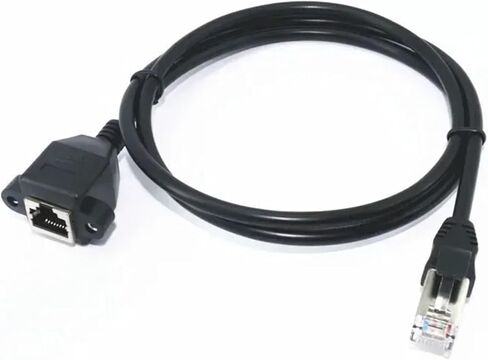 8P8C FTP STP UTP RJ45 ذكر إلى أنثى 100M/1000M سرعة Cat5 Cat6e برغي لوحة جبل إيثرنت LAN شبكة تمديد كابل (30 سم) in Saudi Arabia