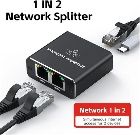 1 في 2 خارج شبكة الفاصل 1000Mbps RJ45 محول جيجابت تمديد موسع in Saudi Arabia