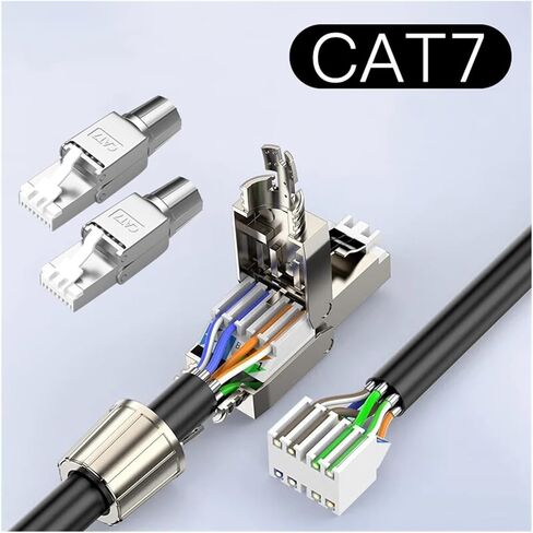 موصل Cat7 RJ45 بدون أدوات، شبكة إيثرنت قابلة لإعادة الاستخدام ومحمية وخالية من الأدوات in Saudi Arabia