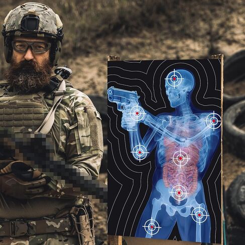 50 حزمة من أهداف الرماية مقاس 23 × 35 بوصة، صورة ظلية من الورق التشريحي، أهداف الرماية الورقية، صورة ظلية بشرية تستهدف تصميمات الهيكل العظمي للأشعة السينية، تشريحية للممارسة in Saudi Arabia
