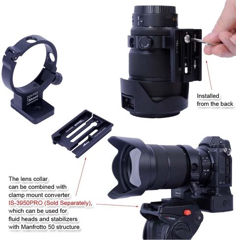 طوق عدسة حلقي مثبت على حامل ثلاثي متوافق مع Nikon Nikkor Z مقاس 24-70 مم F2.8 S II، قاعدة حامل دعم العدسة هي لوحة إطلاق سريعة تناسب Arca-Swiss لمشبك رأس حامل ثلاثي القوائم Arca ومثبت الكاميرا in Saudi Arabia