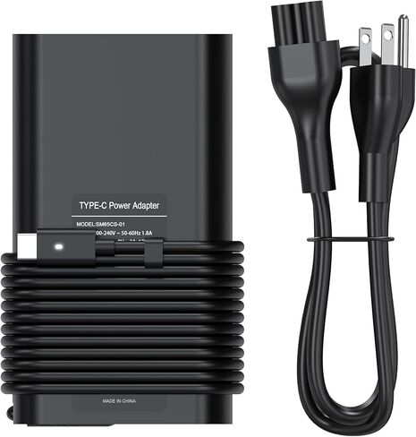 شاحن كمبيوتر محمول USB C 65W بديل لـ Dell Latitude 5285 5289 5290 7212 7275 7285 7290 7390 7420 Dell XPS 13 9350 9360 9365 9370 9380 Chromebook 3100 3400 5190 LA65NM190 مزود الطاقة in Kuwait