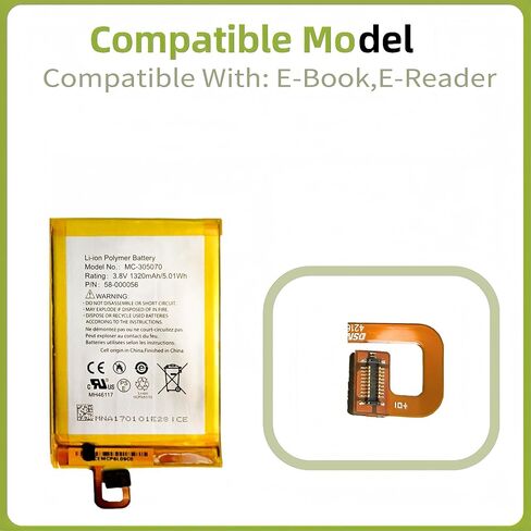 58-000056 بطارية قابلة للشحن متوافقة مع الكتب الإلكترونية والقارئ الإلكتروني مع الأدوات in Saudi Arabia