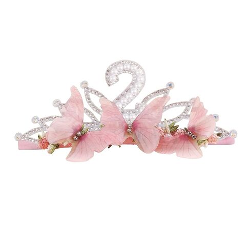 cherrboll طفلة عيد ميلاد تاج الأزهار عقال، لينة زهرة رئيس التفاف تيارا hairband للأطفال الصغار 1-3 سنوات من العمر الأطفال أول عيد ميلاد حزب اللباس صورة الديكور in Kuwait