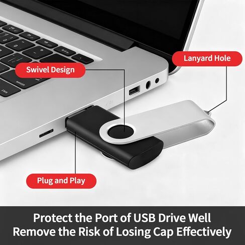 محرك أقراص فلاش سعة 16 جيجابايت - محركات أقراص USB 2.0 مع مؤشر LED - أقراص ذاكرة كبيرة دوارة للنسخ الاحتياطي للبيانات ونقلها in Saudi Arabia