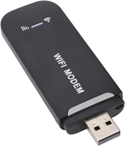 مودم واي فاي 4G LTE، راوتر لاسلكي محمول USB مع تشفير WPA WPA2، للإنترنت عالي السرعة يصل إلى 150 ميجابت في الثانية يدعم 8 أجهزة (أسود) in Kuwait