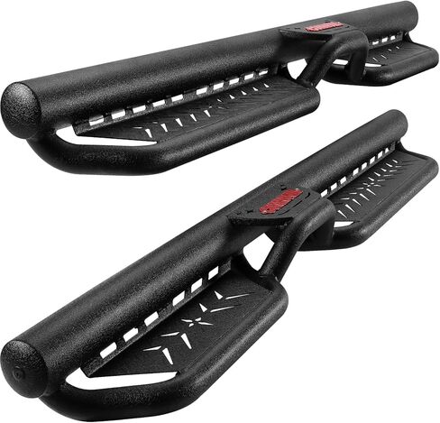 COMNOVA Running Boards Compatible with 2019-2026 Dodge Ram 1500 Crew Cab (Excl. Ram 2500/3500/Classic). Bolt-on Nerf Bar Step Bars, Black Heavy-Duty Steel Two Stairs Design Side Steps. in Saudi Arabia