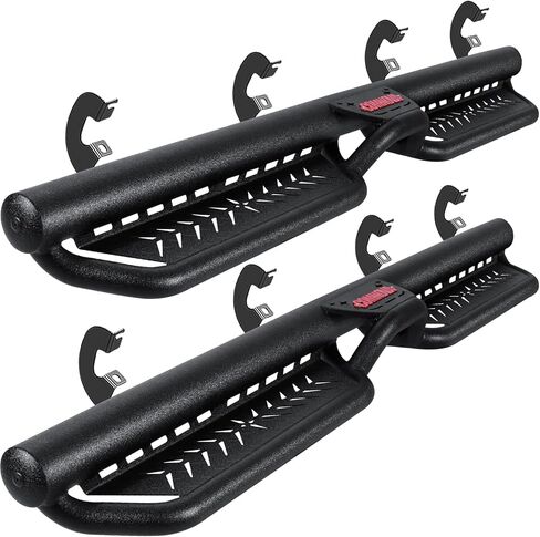 COMNOVA Running Boards Compatible with 2019-2026 Dodge Ram 1500 Crew Cab (Excl. Ram 2500/3500/Classic). Bolt-on Nerf Bar Step Bars, Black Heavy-Duty Steel Two Stairs Design Side Steps. in Saudi Arabia