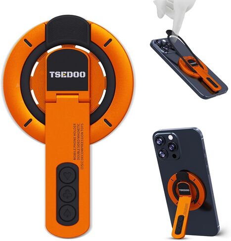 3-in-1 Magnetic Phone Grip Stand | 360° Roration Angle Adjustment | Silicone Finger Ring | Fidget Toy Design | Gym Dual-Sided Magnetic Phone Kickstand | All Phones and iPhone 12-16 Series in Saudi Arabia
