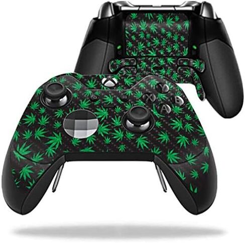 MightySkins Carbon Fiber Skin for Microsoft Xbox One Elite Controller - Marijuana | Protective, Durable Textured Carbon Fiber Finish | Easy to Apply, Remove, and Change Styles | Made in The USA in Saudi Arabia