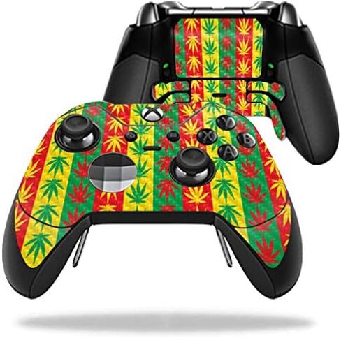 MightySkins Carbon Fiber Skin for Microsoft Xbox One Elite Controller - Marijuana | Protective, Durable Textured Carbon Fiber Finish | Easy to Apply, Remove, and Change Styles | Made in The USA in Saudi Arabia