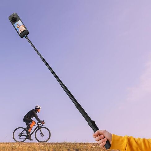 قضيب تمديد غير مرئي لعصا السيلفي متوافق مع Insta360 X3 X4 - عمود كاميرا رياضي بانورامي لركوب الدراجات والدراجات النارية in Saudi Arabia