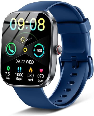 Smart Watch(Answer/Make Call), 1.91" Smartwatch for Men Women, NEW Fitness Watch with 110+ Sport Modes, Fitness Activity Tracke with Pedometer/Sleep Monitor/Heart Rate/IP68 Waterproof, for Android iOS in Saudi Arabia