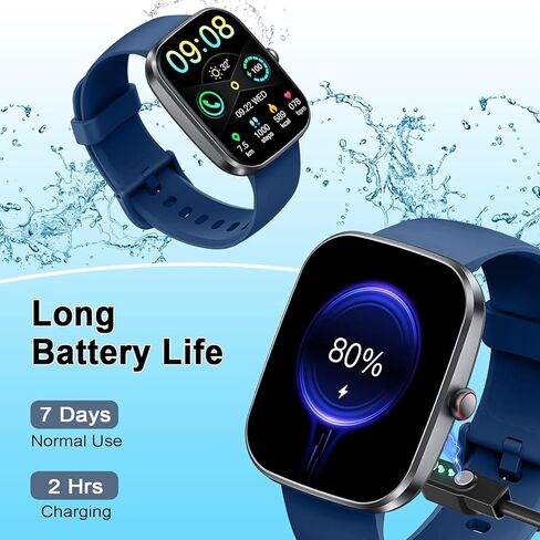 Smart Watch(Answer/Make Call), 1.91" Smartwatch for Men Women, NEW Fitness Watch with 110+ Sport Modes, Fitness Activity Tracke with Pedometer/Sleep Monitor/Heart Rate/IP68 Waterproof, for Android iOS in Saudi Arabia
