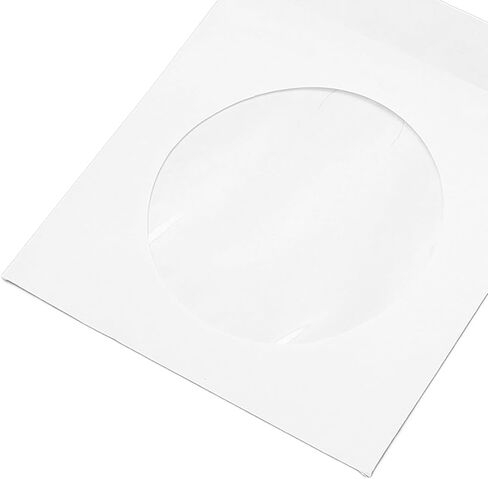 200 Pack Paper CD DVD Sleeves Envelope with Window Cut Out and Flap CD Sleeve Cases Paper Mediasleeve Envelopes for 8cm Miniature Disc in Saudi Arabia