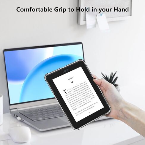 حافظة لهاتف Nook GlowLight 4/Glowlight 4E مقاس 6 بوصات شفافة (إصدار 2021/2022)، غطاء واقي نحيف لقارئ Nook Glowlight 4/4E الإلكتروني، غطاء خلفي ناعم مقاوم للصدمات وخفيف الوزن من مادة TPU - شفاف in Kuwait