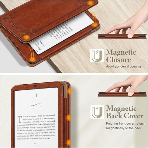 حافظة Fintie لجهاز Kindle Paperwhite الجديد تمامًا مقاس 7 بوصات، الجيل الثاني عشر 2024 وإصدار Kindle Colorsoft Signature Edition، حافظة رفيعة قابلة للطي + غطاء حامل رأسي قابل للطي، خاصية النوم/الاستيقاظ التلقائي in Saudi Arabia