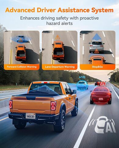 كاميرا WOLFBOX X3 PRO Dash Cam أمامية وخلفية، Dual STARVIS 2 IMX675، 1440P 60FPS+1440P ADAS كاميرا سيارة، تثبيت الصورة EIS مع واي فاي فائق السرعة 5.8 جيجا هرتز، التحكم الصوتي وشاشة تعمل باللمس 3 بوصات، بطاقة 64 جيجابايت ونظام تحديد المواقع in Saudi Arabia