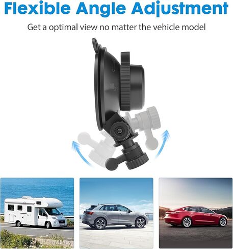 Universal Suction Cup Mount for Garmin Dash Cam Mount,Small Reusable Adjustable Angle Windshield Ball Mount for Garmin Mini2, Fit Dashcam 45/47/55/57/65W/67W/Mini 3/X110/X310/Live,etc in Kuwait
