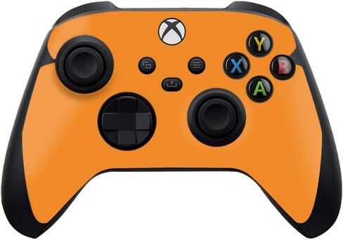 غلاف Mighty Skins متوافق مع وحدة تحكم Xbox Series X وS - برتقالي صلب | غطاء ملتف واقٍ ومتين وفريد ​​من نوعه من الفينيل | سهل التطبيق وتغيير الأنماط | صنع في الولايات المتحدة الأمريكية in Kuwait