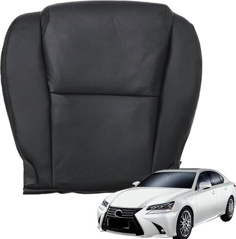 Driver Side Bottom Replacement Microfiber Leather Seat Cover Black #LC20 LB20 Compatible with Lexus GS300 GS350 GS430 GS450H GS460 2006 2007 2008 2009 2010 2011 in Saudi Arabia