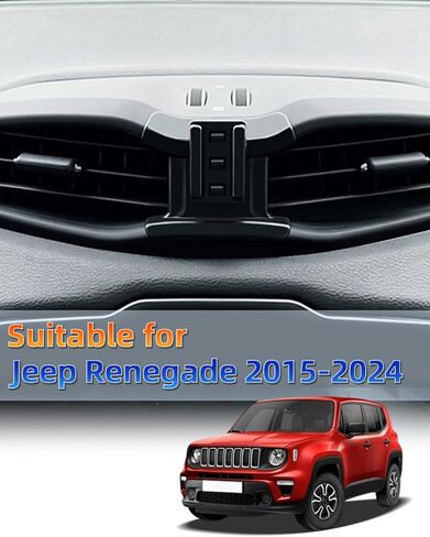 PZK حامل هاتف السيارة لسيارة Jeep Renegade 2015 2016 2017-2023 2024 ملحقات مخصصة بفتحة تهوية للسيارة حامل هاتف السيارة قفل تلقائي حر اليدين دوران 360 درجة للهاتف الخليوي حمالات السيارات in Kuwait
