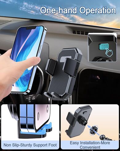 PZK حامل هاتف السيارة لسيارة Jeep Renegade 2015 2016 2017-2023 2024 ملحقات مخصصة بفتحة تهوية للسيارة حامل هاتف السيارة قفل تلقائي حر اليدين دوران 360 درجة للهاتف الخليوي حمالات السيارات in Kuwait