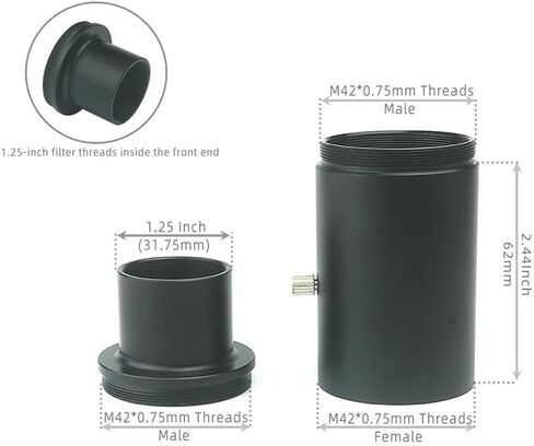 ملحقات التلسكوب الفلكي 1.25 "تمديد M42 موضوع T-Mount محول لكاميرا تلسكوب الفلك in Kuwait