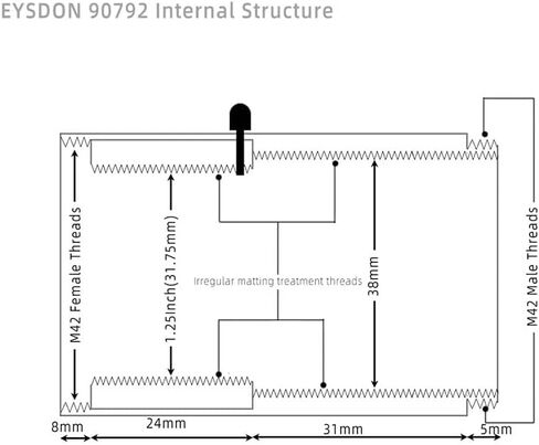 ملحقات التلسكوب الفلكي 1.25 "تمديد M42 موضوع T-Mount محول لكاميرا تلسكوب الفلك in Kuwait