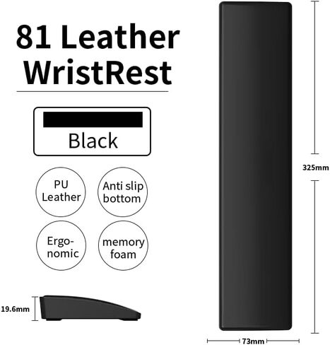 Ergonomic Memory Foam Keyboard Wrist Rest, Keyboard Support Pad with Sweat-Resistant & Non-Slip Design, Portable for Office, Computer, Laptop, Gaming Easy Typing, Helps Relieve Wrist Pain in Saudi Arabia