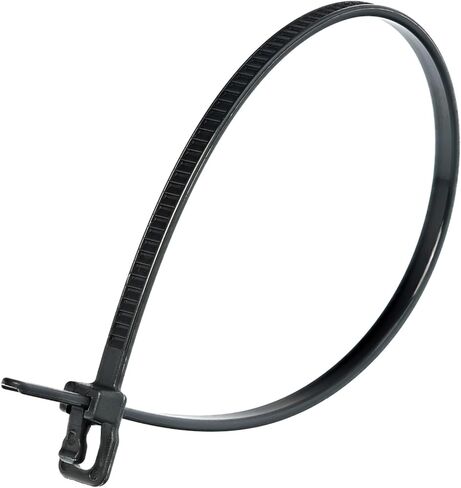 RETYZ 6-Inch Black Reusable Releasable Cable Ties – 100 Pack, 18 lb Strength, Patented Quick-Release, One-Handed, Tool-Free Design for DIY and Retail Applications in Saudi Arabia