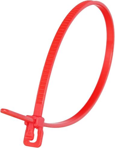 RETYZ 6-Inch Black Reusable Releasable Cable Ties – 100 Pack, 18 lb Strength, Patented Quick-Release, One-Handed, Tool-Free Design for DIY and Retail Applications in Saudi Arabia