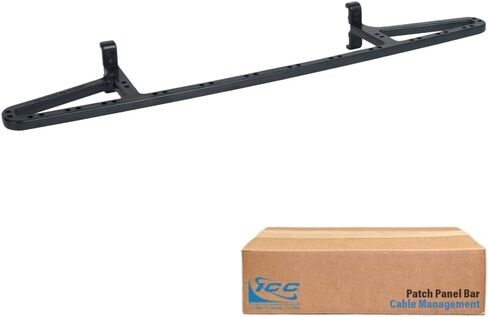 ICC Patch Panel Cable Management Bar for Rear Cable Support, Compatible with 110-Type Patch Panels, Black ABS, Plastic in Saudi Arabia