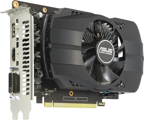 بطاقة رسومات الألعاب ASUS Phoenix NVIDIA GeForce GTX 1650 OC Edition (PCIe 3.0، ذاكرة GDDR6 سعة 4 جيجابايت، HDMI 2.0، DisplayPort 1.4a، DVI-D، محامل مروحة كروية مزدوجة، Auto-Extreme) in Saudi Arabia
