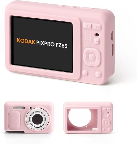 Soft Silicone Case Compatible with Kodak PIXPRO FZ55 - Slim Fit Anti-Scratch Shockproof Travel Protective Camera Cover (Brown) in Saudi Arabia