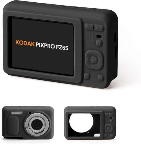 Soft Silicone Case Compatible with Kodak PIXPRO FZ55 - Slim Fit Anti-Scratch Shockproof Travel Protective Camera Cover (Brown) in Saudi Arabia