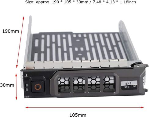 Original Server Hard Drive Bracket 3.5 Inch SAS SATA SSD HDD Tray Compatible with R410 R510 R710 R720 R730 T410 T420 T620 Precise Design Ultra Thin Lightweight Durable Metal in Saudi Arabia