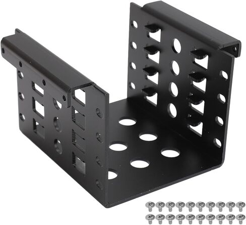 2.5 Inch HDD Mounting Rack Professional Aluminium Alloy Hollow Design Hard Drive Storage Bracket for 2.5in IDE HDD SSD to 3.5in Slot Tray Expansion Space Saving Durable Rust in Saudi Arabia