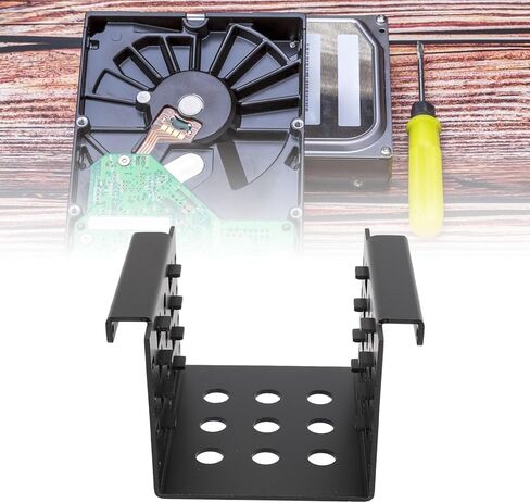 2.5 Inch HDD Mounting Rack Professional Aluminium Alloy Hollow Design Hard Drive Storage Bracket for 2.5in IDE HDD SSD to 3.5in Slot Tray Expansion Space Saving Durable Rust in Saudi Arabia