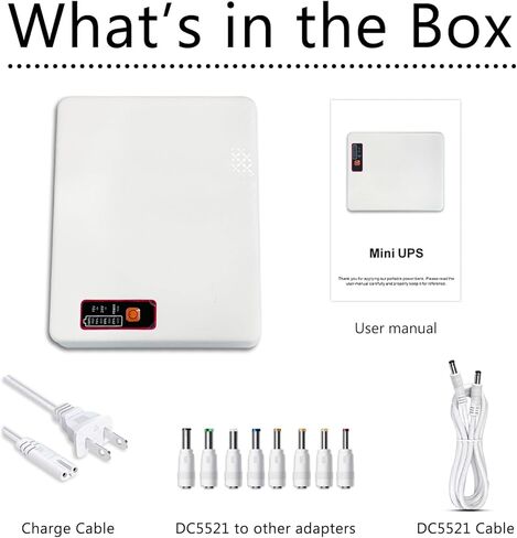 Mini UPS Battery Backup for Routers,Built-in 12000mAh Rechargeable Surge Protector with POE,Output USB 5V/2A DC 5V/9V/12V 2A for Modem,Security Camera, Smartphones in Saudi Arabia