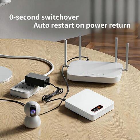 Mini UPS Battery Backup for Routers,Built-in 12000mAh Rechargeable Surge Protector with POE,Output USB 5V/2A DC 5V/9V/12V 2A for Modem,Security Camera, Smartphones in Saudi Arabia