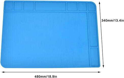 Heat Silicone Mat Pad Repair Work Station Phone Computer Maintenance Tool High Density Gel Thermal Insulation Anti Static 480 x 340mm in Saudi Arabia