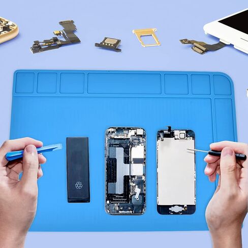 Heat Silicone Mat Pad Repair Work Station Phone Computer Maintenance Tool High Density Gel Thermal Insulation Anti Static 480 x 340mm in Saudi Arabia