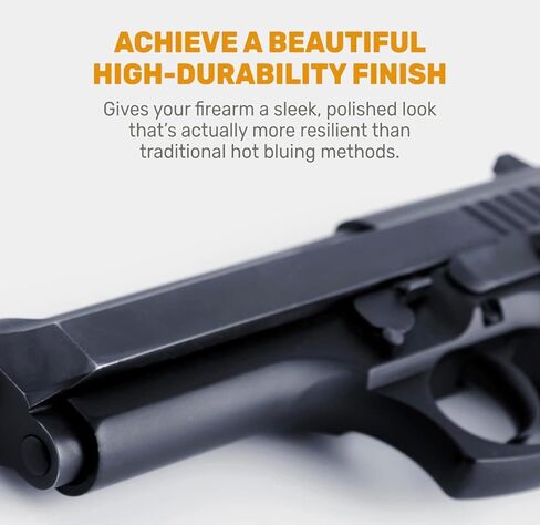 Brownels Oxpho-Blue 1 Pack Liquid Gun Blue، الإصدار الجديد، محلول الصبغ البارد بدرجة احترافية، 4 أونصة سائلة. / 100 مسحة in Kuwait