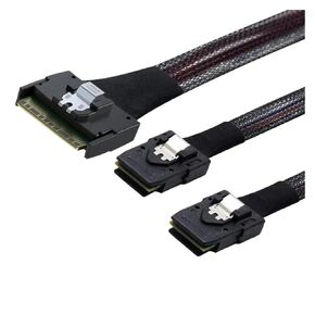 Durable SlimSAS SFF-8654 8I 74P to 2 Ports S*A*S SFF-8087 Server Connection Cable(50cm) in Kuwait