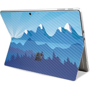 غلاف الكمبيوتر اللوحي من ألياف الكربون متوافق مع Microsoft Surface Pro 11 (2024-2025) - الجبال الزرقاء - غطاء لاصق واقٍ من الفينيل 3M ممتاز - سهل الاستخدام | صُنع في الولايات المتحدة الأمريكية بواسطة MightySkins in Kuwait