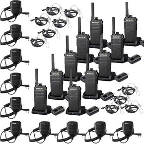Retevis RB26 2 Way Radio(10 Pack) Bundle with Shoulder Mic(10 Pack) Long Range, 3 Watts 30 Channels GMRS Two-Way Radio, 2000mAh Battery, Repeater Capable, Full Kit with Earpiece Kit in Saudi Arabia